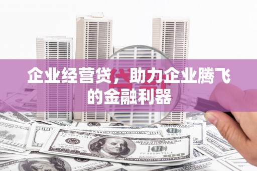 东势企业经营贷，助力企业腾飞的金融利器