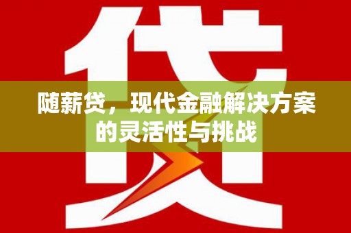 东势随薪贷，现代金融解决方案的灵活性与挑战