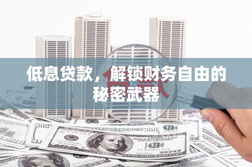 东势低息贷款，解锁财务自由的秘密武器