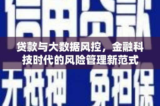 东势贷款与大数据风控，金融科技时代的风险管理新范式