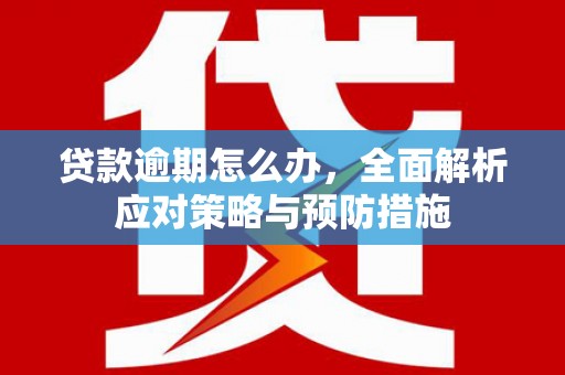 东势贷款逾期怎么办，全面解析应对策略与预防措施