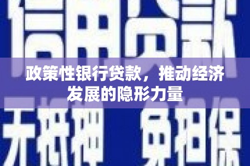 东势政策性银行贷款，推动经济发展的隐形力量