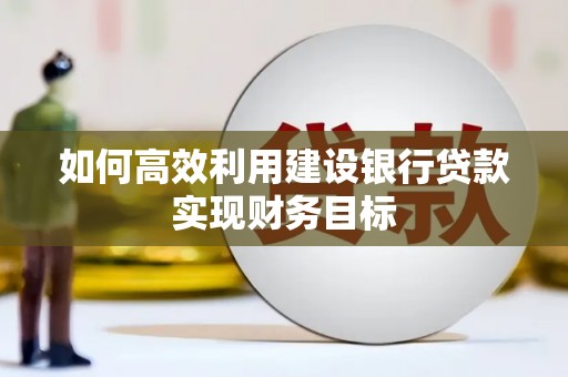 东势如何高效利用建设银行贷款实现财务目标