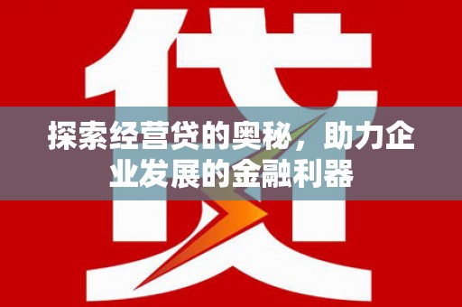 东势探索经营贷的奥秘，助力企业发展的金融利器