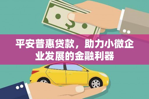 东势平安普惠贷款，助力小微企业发展的金融利器