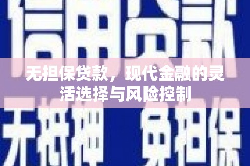 东势无担保贷款，现代金融的灵活选择与风险控制