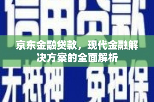 东势京东金融贷款，现代金融解决方案的全面解析