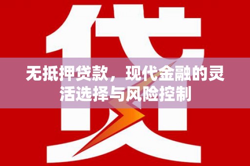 东势无抵押贷款，现代金融的灵活选择与风险控制