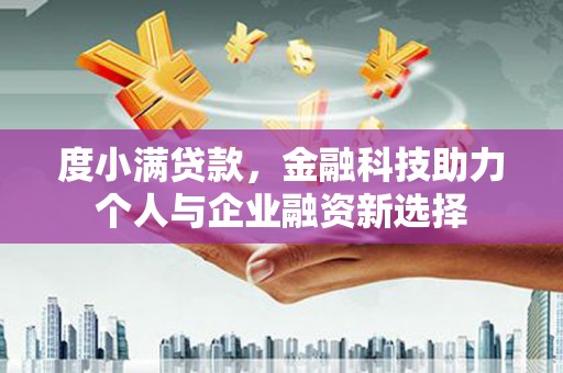 东势度小满贷款，金融科技助力个人与企业融资新选择