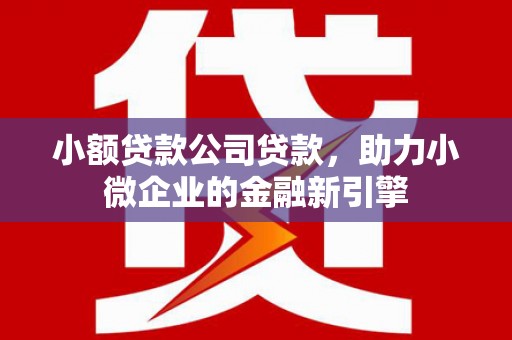 东势小额贷款公司贷款，助力小微企业的金融新引擎