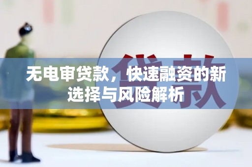 东势无电审贷款，快速融资的新选择与风险解析