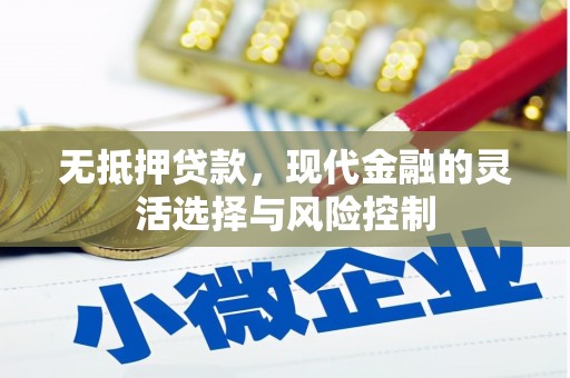 东势无抵押贷款，现代金融的灵活选择与风险控制