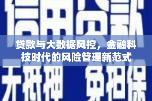 东势贷款与大数据风控，金融科技时代的风险管理新范式
