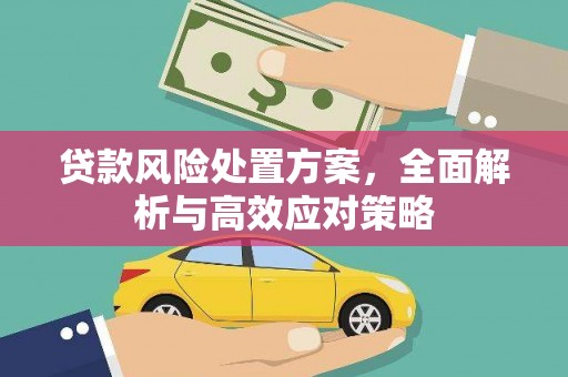 东势贷款风险处置方案，全面解析与高效应对策略