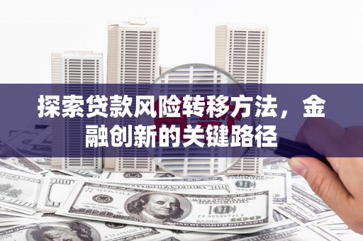 东势探索贷款风险转移方法，金融创新的关键路径
