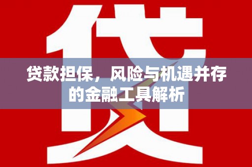 东势贷款担保，风险与机遇并存的金融工具解析